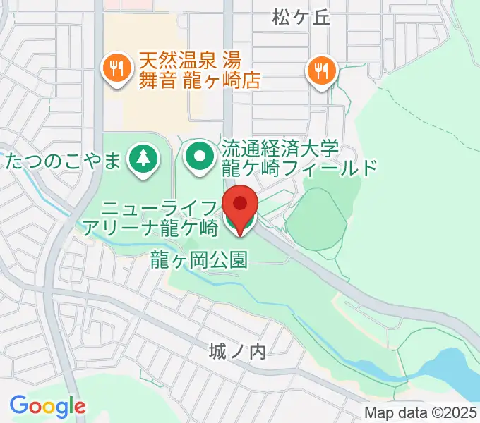 ニューライフアリーナ龍ケ崎の地図