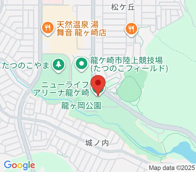 ニューライフアリーナ龍ケ崎の地図