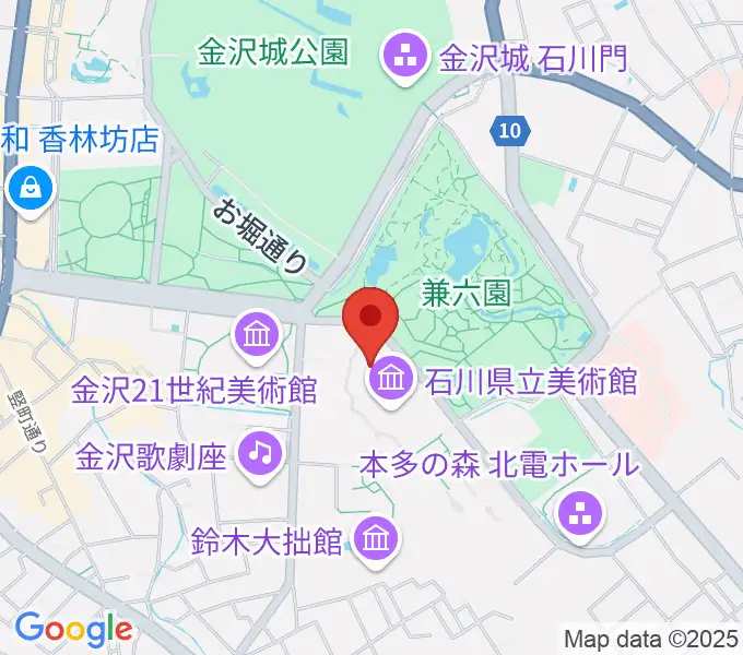 石川県立美術館広坂別館の地図