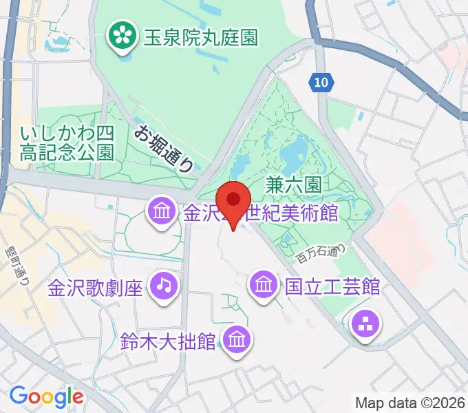 石川県立美術館広坂別館の地図