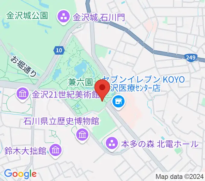 いしかわ生活工芸ミュージアムの地図