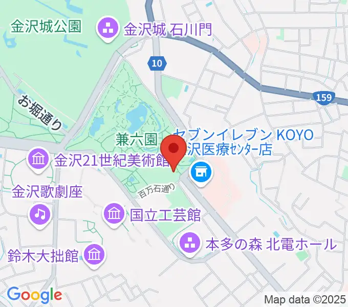 いしかわ生活工芸ミュージアムの地図