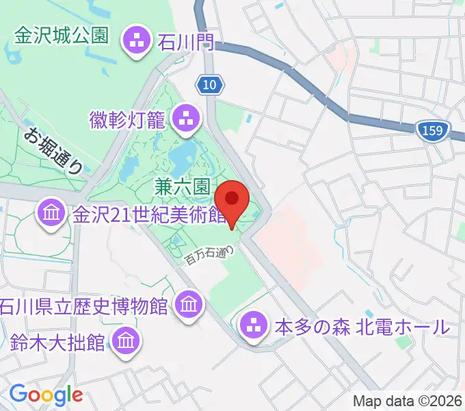 いしかわ生活工芸ミュージアムの地図