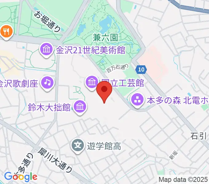 加賀本多博物館の地図