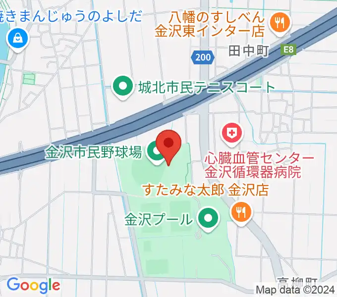 金沢市民野球場の地図