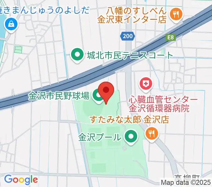 金沢市民野球場の地図