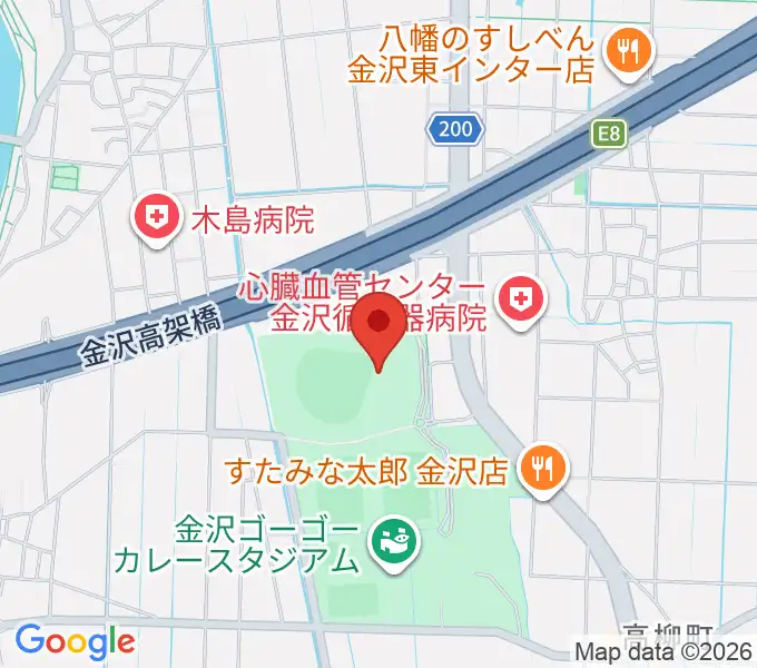 金沢市民野球場の地図