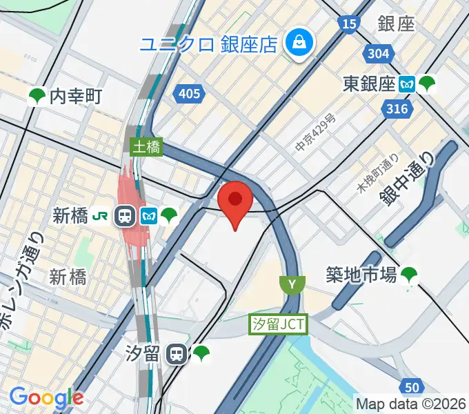 旧新橋停車場 鉄道歴史展示室の地図