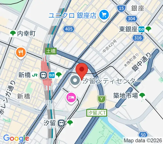 旧新橋停車場 鉄道歴史展示室の地図