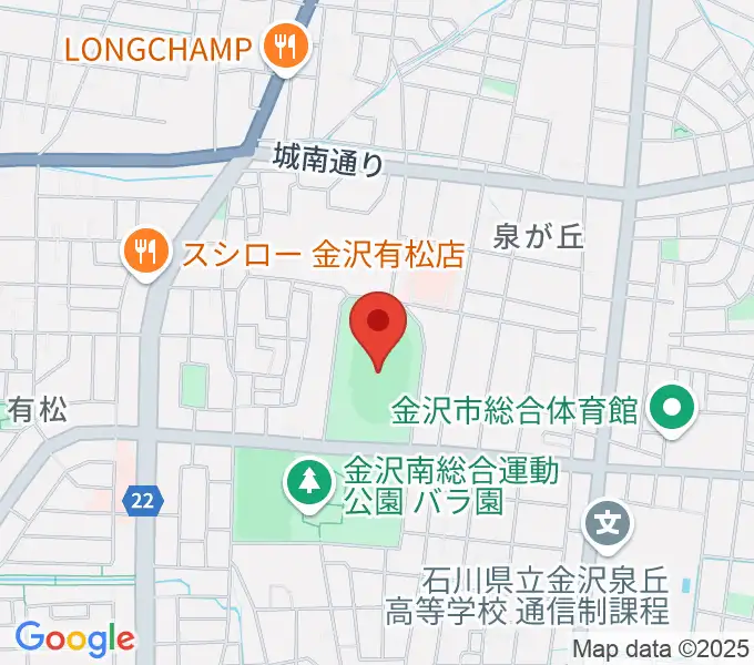 金沢市営陸上競技場の地図