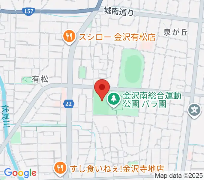 金沢市営球技場の地図