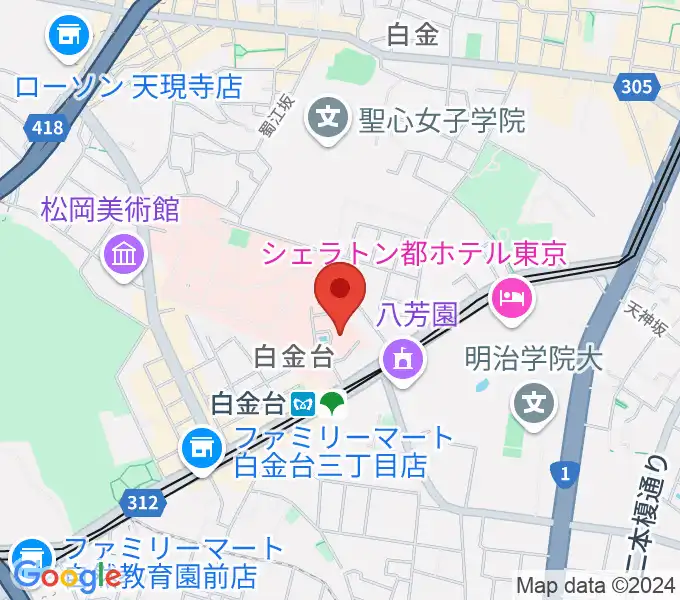 港区立郷土歴史館の地図