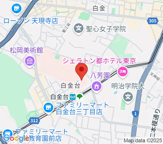 港区立郷土歴史館の地図