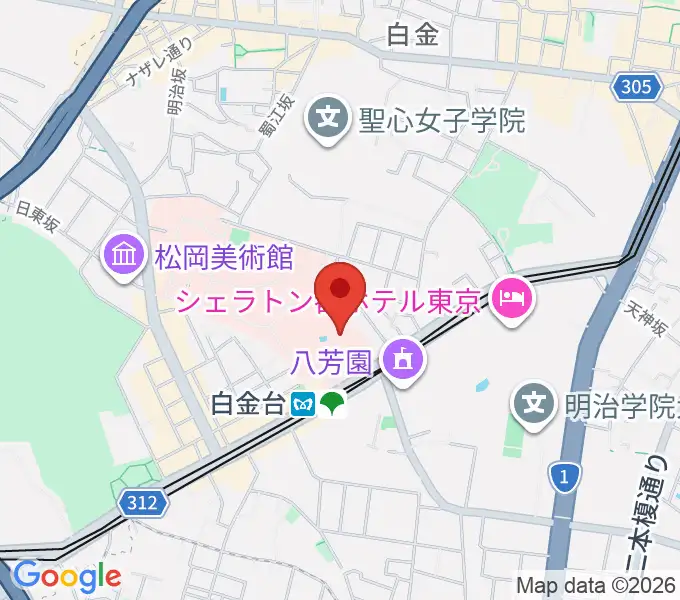 港区立郷土歴史館の地図
