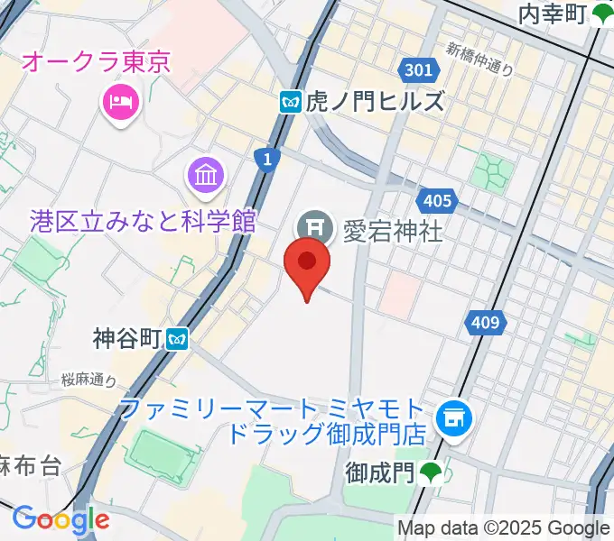NHK放送博物館の地図
