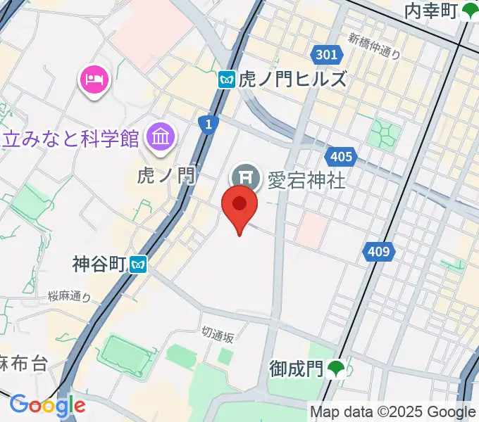 NHK放送博物館の地図