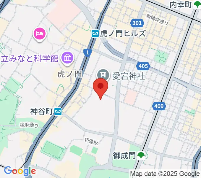 NHK放送博物館の地図