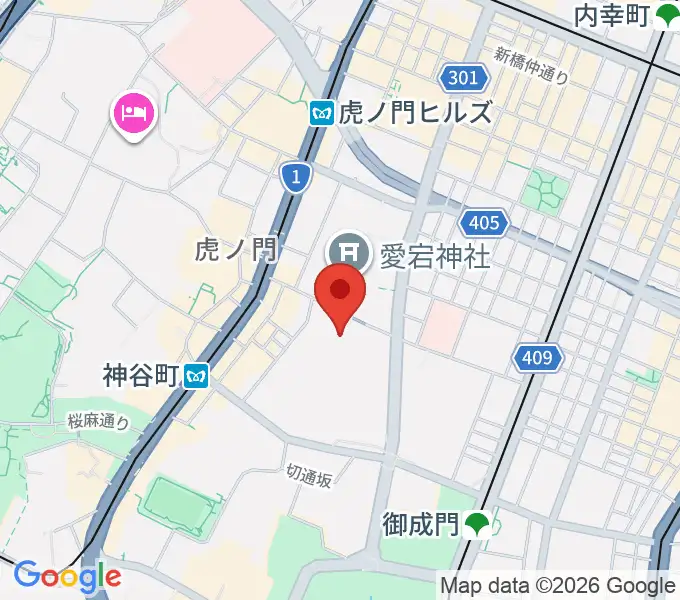 NHK放送博物館の地図