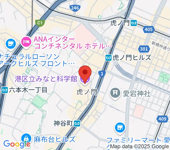 気象科学館の地図