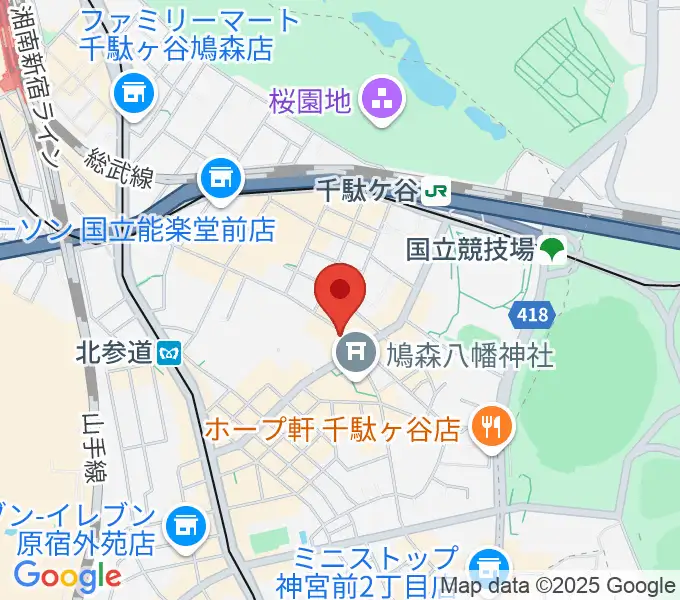 トライアンフスタジオの地図