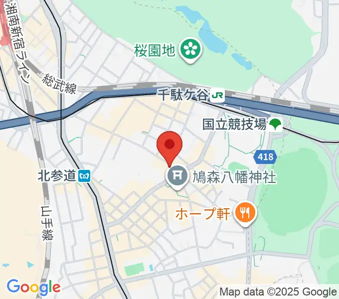 トライアンフスタジオの地図
