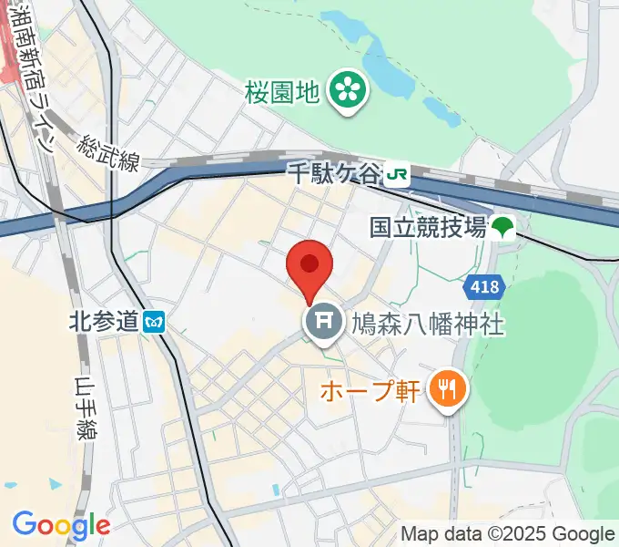 トライアンフスタジオの地図