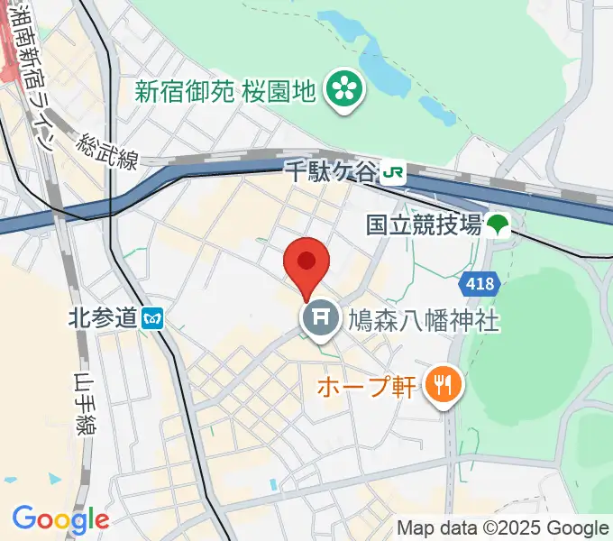 トライアンフスタジオの地図