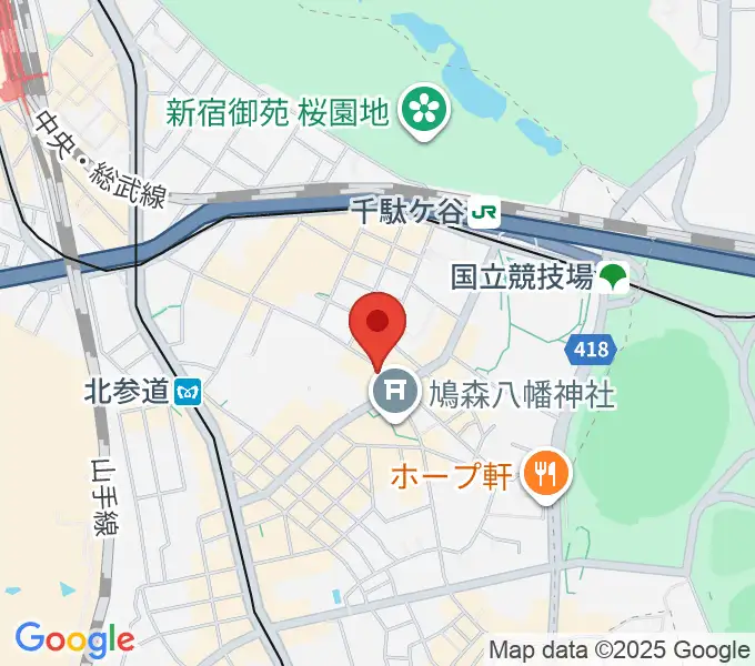 トライアンフスタジオの地図