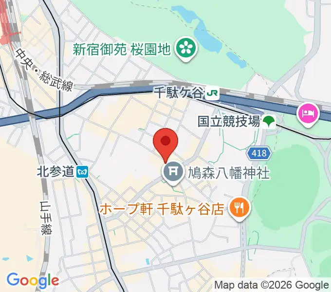 トライアンフスタジオの地図