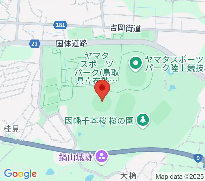 ヤマタスポーツパーク野球場の地図