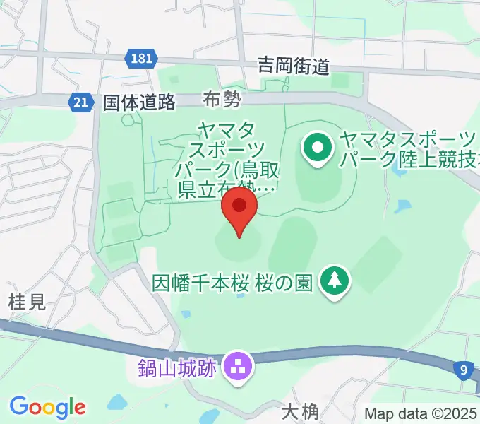 ヤマタスポーツパーク野球場の地図