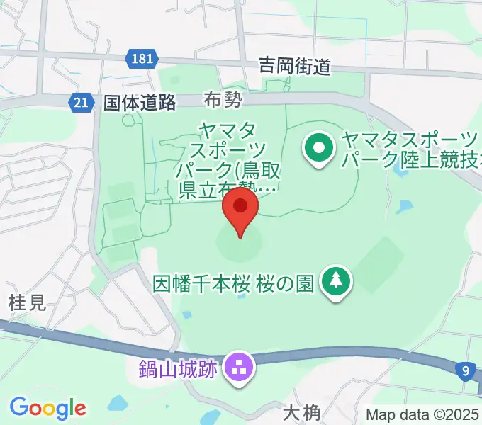 ヤマタスポーツパーク野球場の地図