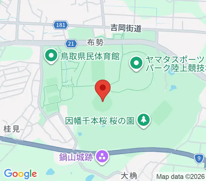 ヤマタスポーツパーク野球場の地図