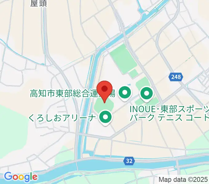 高知市東部総合運動場野球場の地図