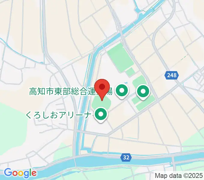 高知市東部総合運動場野球場の地図