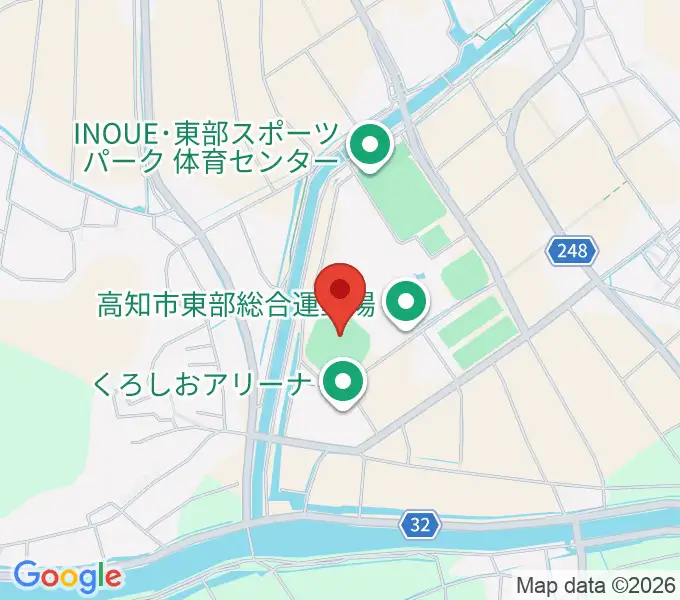 高知市東部総合運動場野球場の地図