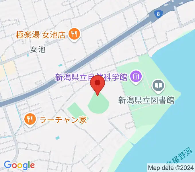 鳥屋野運動公園野球場の地図