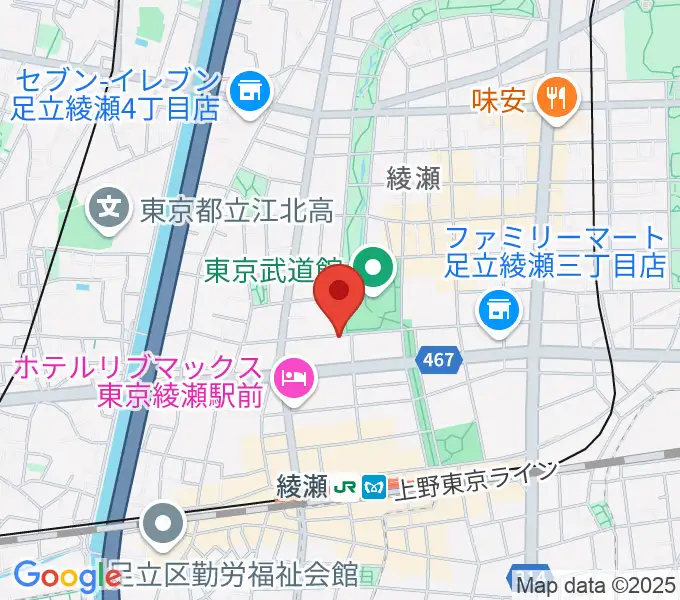 カフェオレーベルスタジオの地図