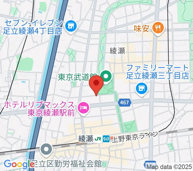 カフェオレーベルスタジオの地図