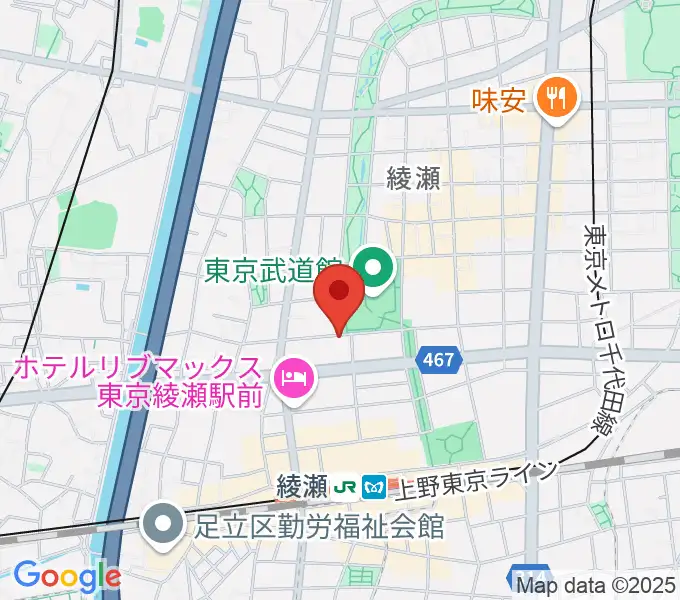 カフェオレーベルスタジオの地図