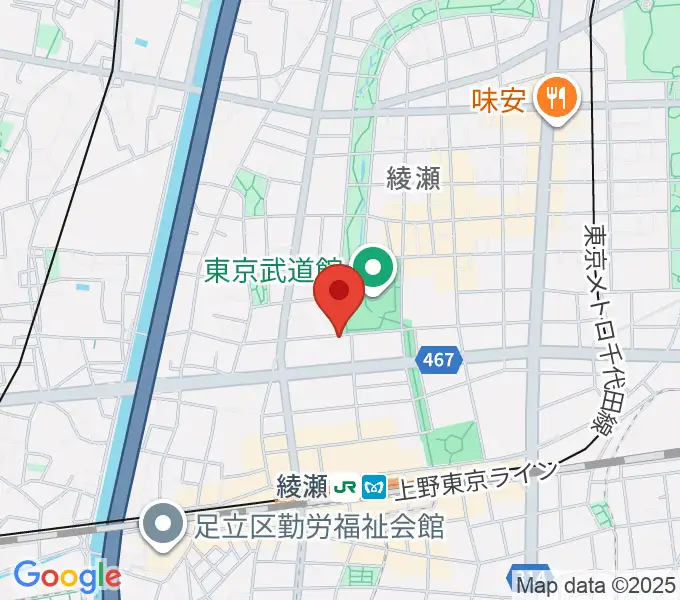 カフェオレーベルスタジオの地図