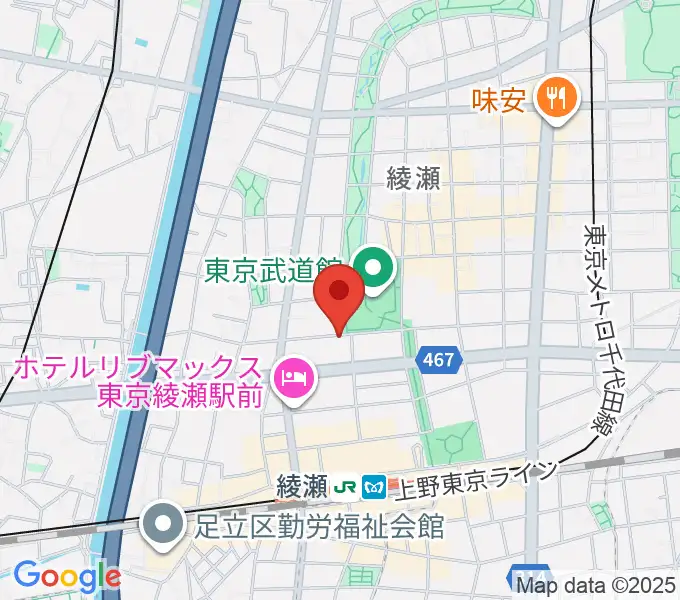 カフェオレーベルスタジオの地図