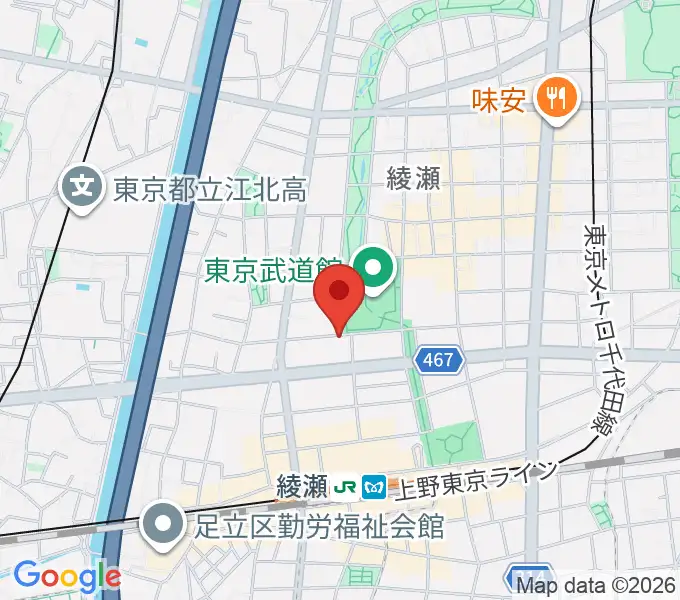 カフェオレーベルスタジオの地図