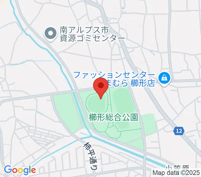南アルプスジットスタジアムの地図