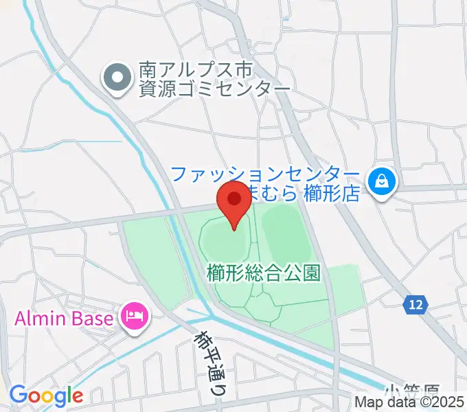 南アルプスジットスタジアムの地図