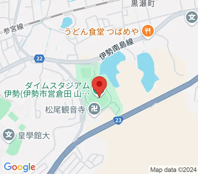 ダイムスタジアム伊勢の地図