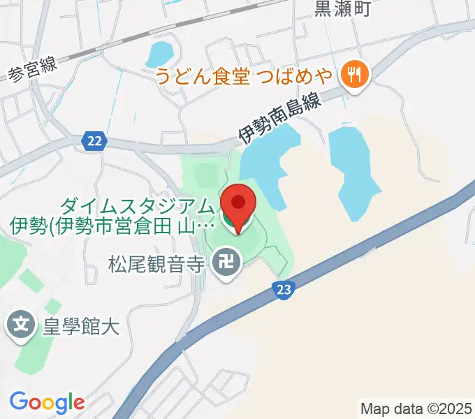 ダイムスタジアム伊勢の地図