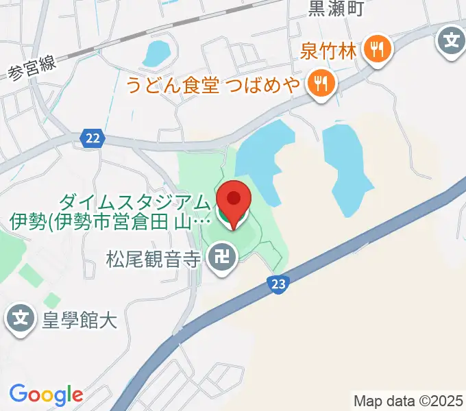 ダイムスタジアム伊勢の地図