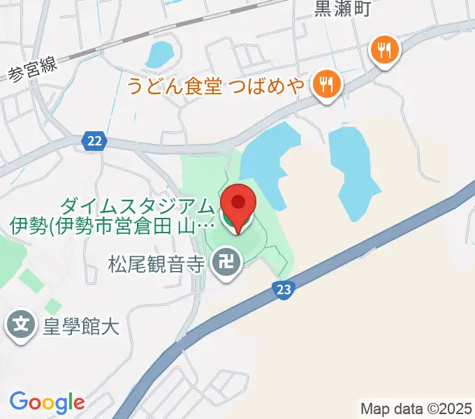 ダイムスタジアム伊勢の地図