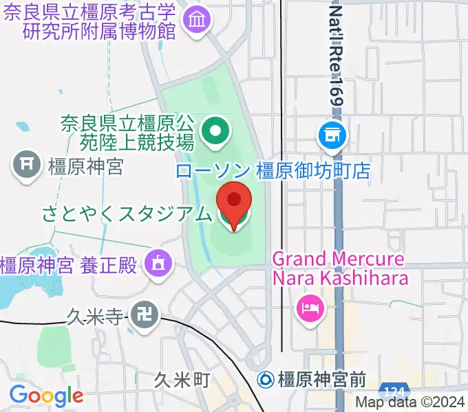 さとやくスタジアムの地図